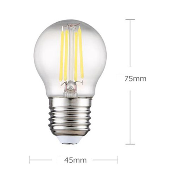 Bóng đèn vintage edison g45 4w e27 kiểu đèn led sợi đốt cổ điển