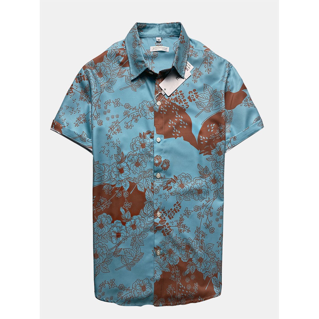 Áo sơ mi nam đi biển họa tiết sh013