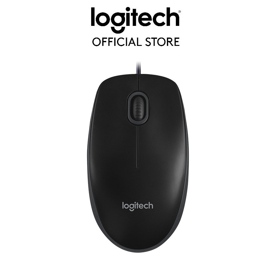 Chuột quang có dây Logitech B100 kết nối chuẩn USB dây 1.8m công nghệ chipset tiên tiến - Hãng phân phối chính thức hshop365 abshop365 abshop hshop