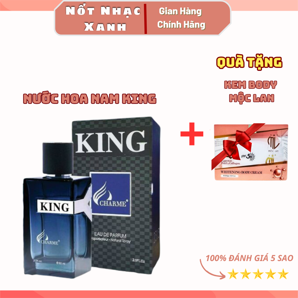 [HCM]Nước hoa King nam 60ml + tặng kem body