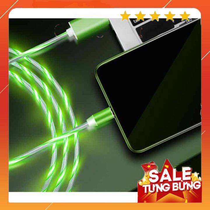 Cáp Sạc Điện Thoại Đa Năng, Có Led Phát Sáng Cả Dây, Đầu Hit Nam Châm Mạnh Mẽ, Xoay 360 độ chống xoắn cáp sạc iphone, cáp sạc nhanh, cáp sạc đèn LED, sạc cho Samsung, ipad, iphone IOS, Adroid, MicroUSB, TYPE C LG, Xiaomi, OPPO