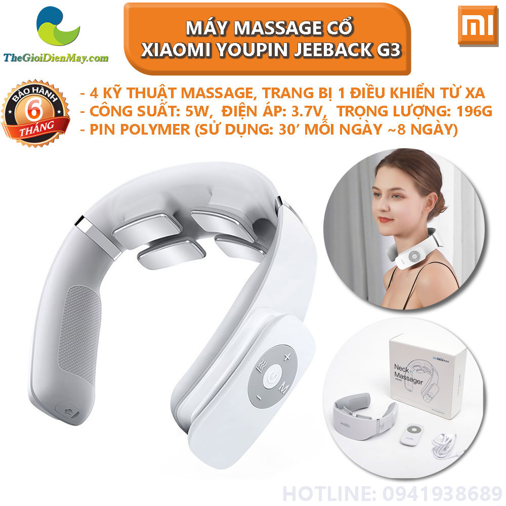 Máy massage cổ Xiaomi Youpin Jeeback Neck Massager G3 - Bảo hành 6 tháng - Shop Thế Giới Điện Máy