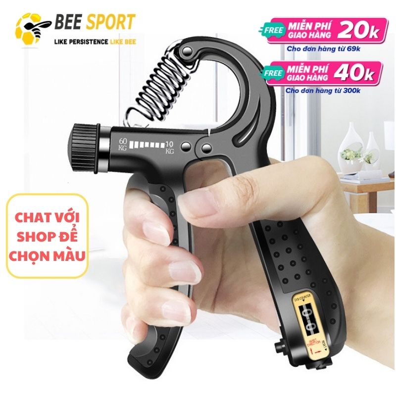 Kìm bóp tay X1 loại tốt, dụng cụ tập lực tay có bộ đếm và điều chỉnh lực từ 10kg-60kg