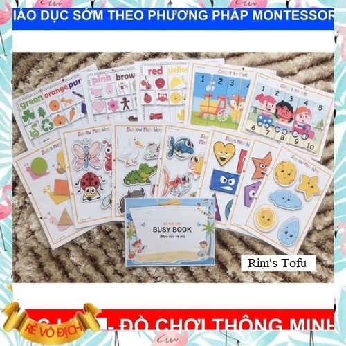 SALE! [HỌC LIỆU cho bé] Busy Màu sắc và Số - đồ chơi giáo dục sớm Montessori cho bé