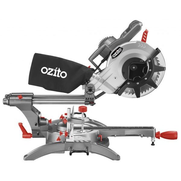 Máy cưa trượt đa góc nghiêng được 2 bên ozito có laser scms-2125 hàng mới 100% nhập khẩu úc