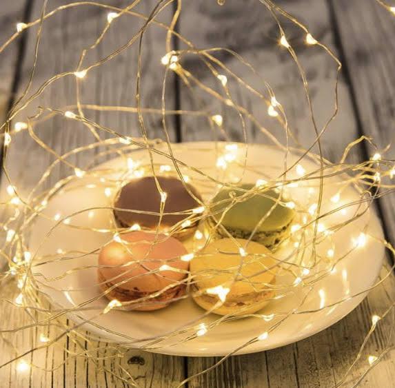 Đèn Led đom đóm Fairy light 5 mét Vàng Nắng xài pin