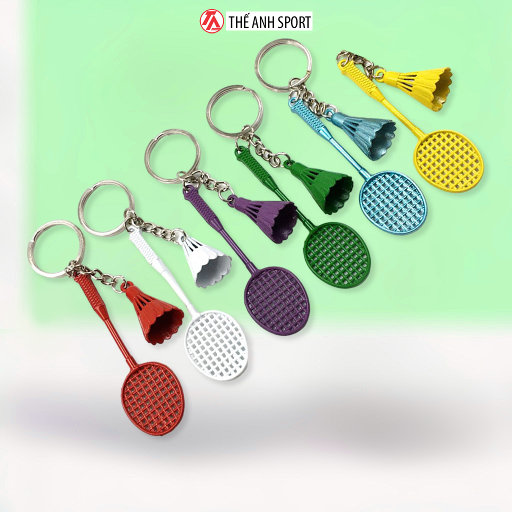 [Hoàn tiền MAX] Móc khóa cầu lông, móc cheo khóa hình vợt cầu lông chất liệu kim loại cao cấp