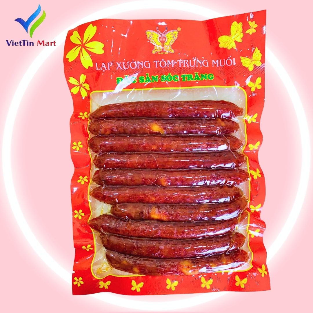  Lạp Xưởng Tôm Trứng Muối Đặc Sản Sóc Trăng 500g 