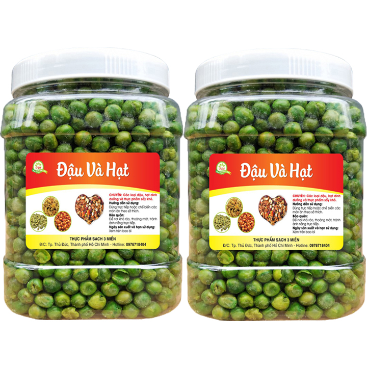 [HCM](Combo 1kg) 2 hũ đậu Hà Lan muối hiệu TPS