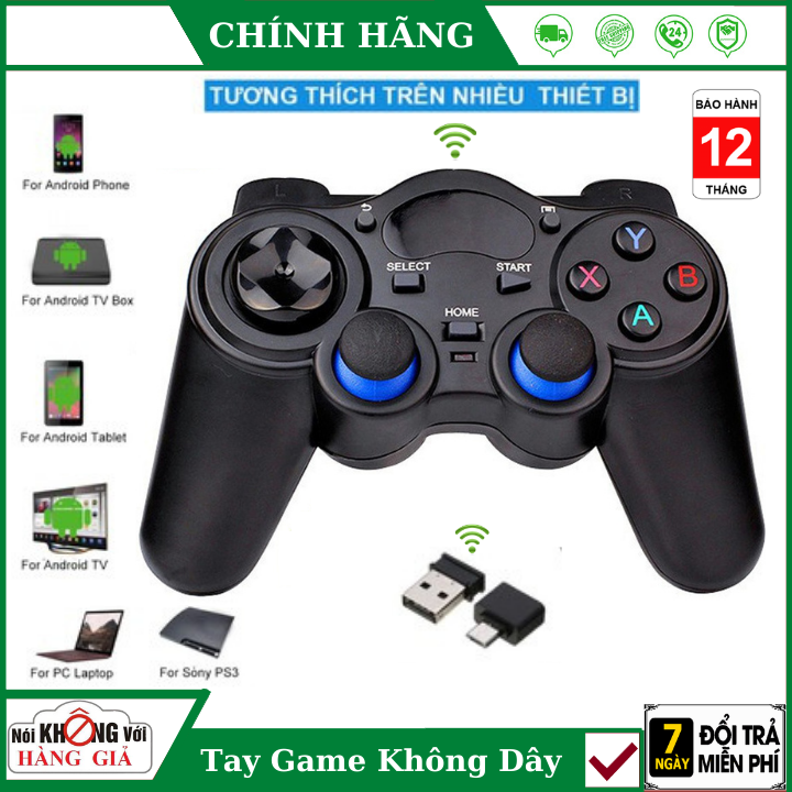 Tay Cầm Chơi Game Không Dây dành cho PC / Laptop / Điện Thoại / TV Android / TV Box - Tay cầm chơi game không dây USB Bluetooth 2.4G , tay cầm , tay cầm ps4 , tay cầm chơi game trên điện thoại , tay cầm chơi game pubg , tay cầm chơi game bluetooth