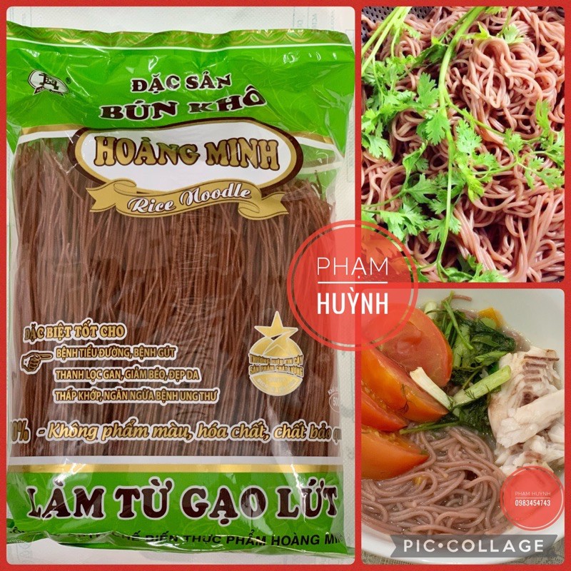 Bún gạo lứt Hoàng Minh 500gr, bún khô gạo lứt , eat clean