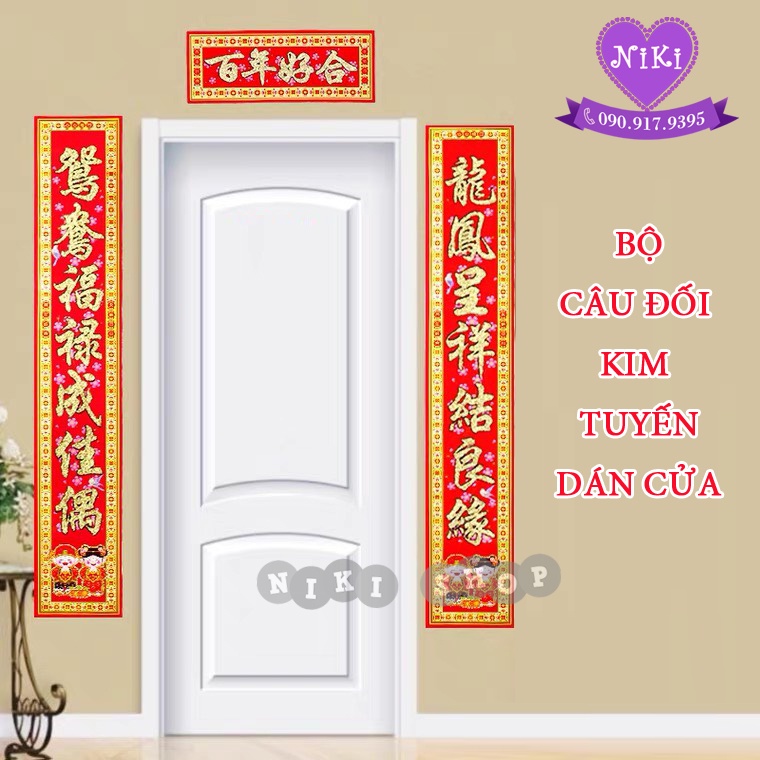 *cặp liễn giấy nhung & kim tuyến trong ngày cưới 3 kich cỡ