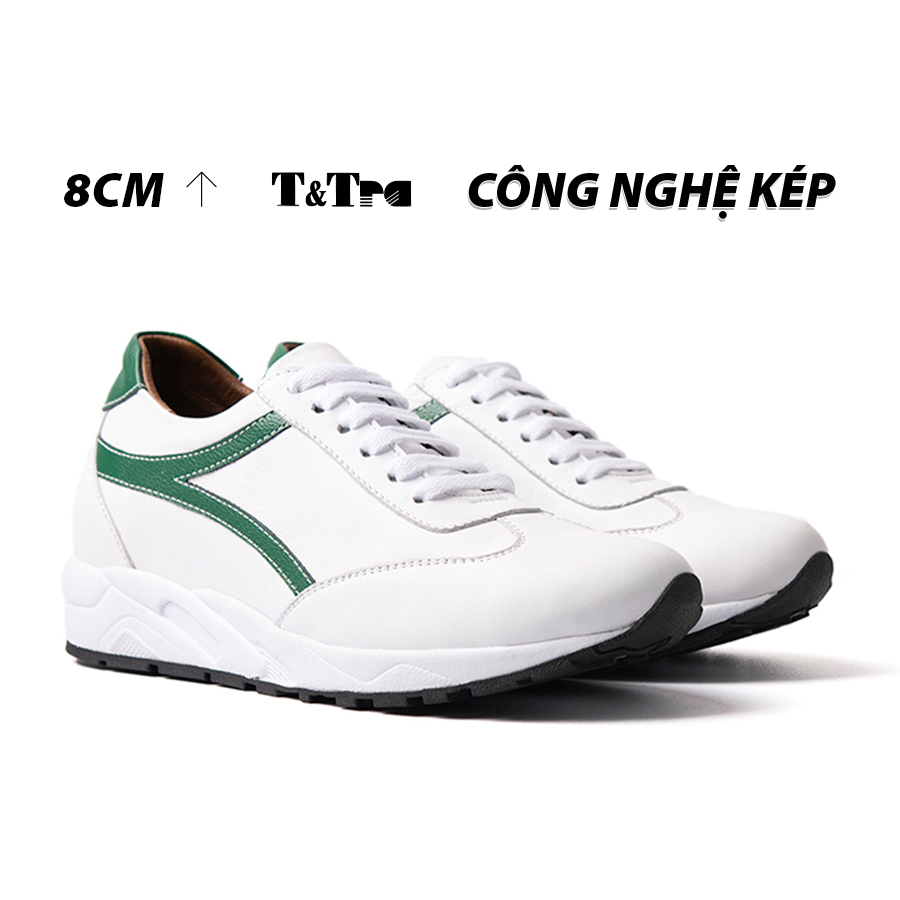 Giày cao nam t&tra t25 trắng 8cm freeshipmax
