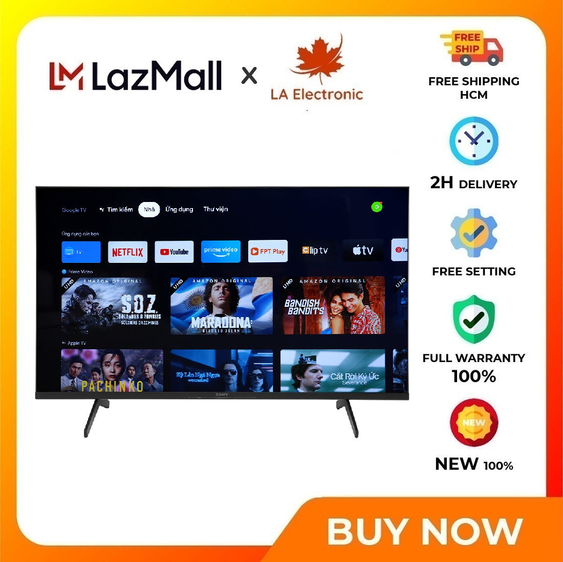 Google tivi sony 4k 43 inch kd-43x80k - miễn phí vận chuyển hcm - remote thông minh micro tích hợp trên tv điều khiển giọng nói rảnh tay bravia cam