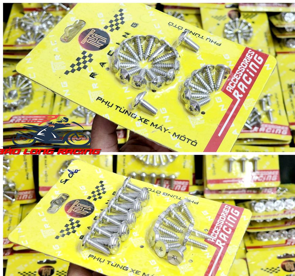 Full Ốc Áo Salaya mẫu THÁI và Sao Nhọn gắn xe máy Sirius Exciter Winner Wave Dream Satria Raider Rs...