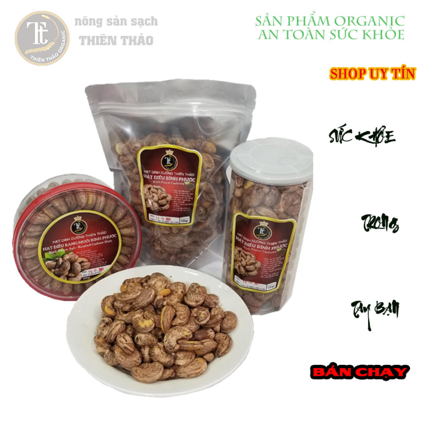 Điều xếp xuất khẩu rang muối loại đặc biệt 500g