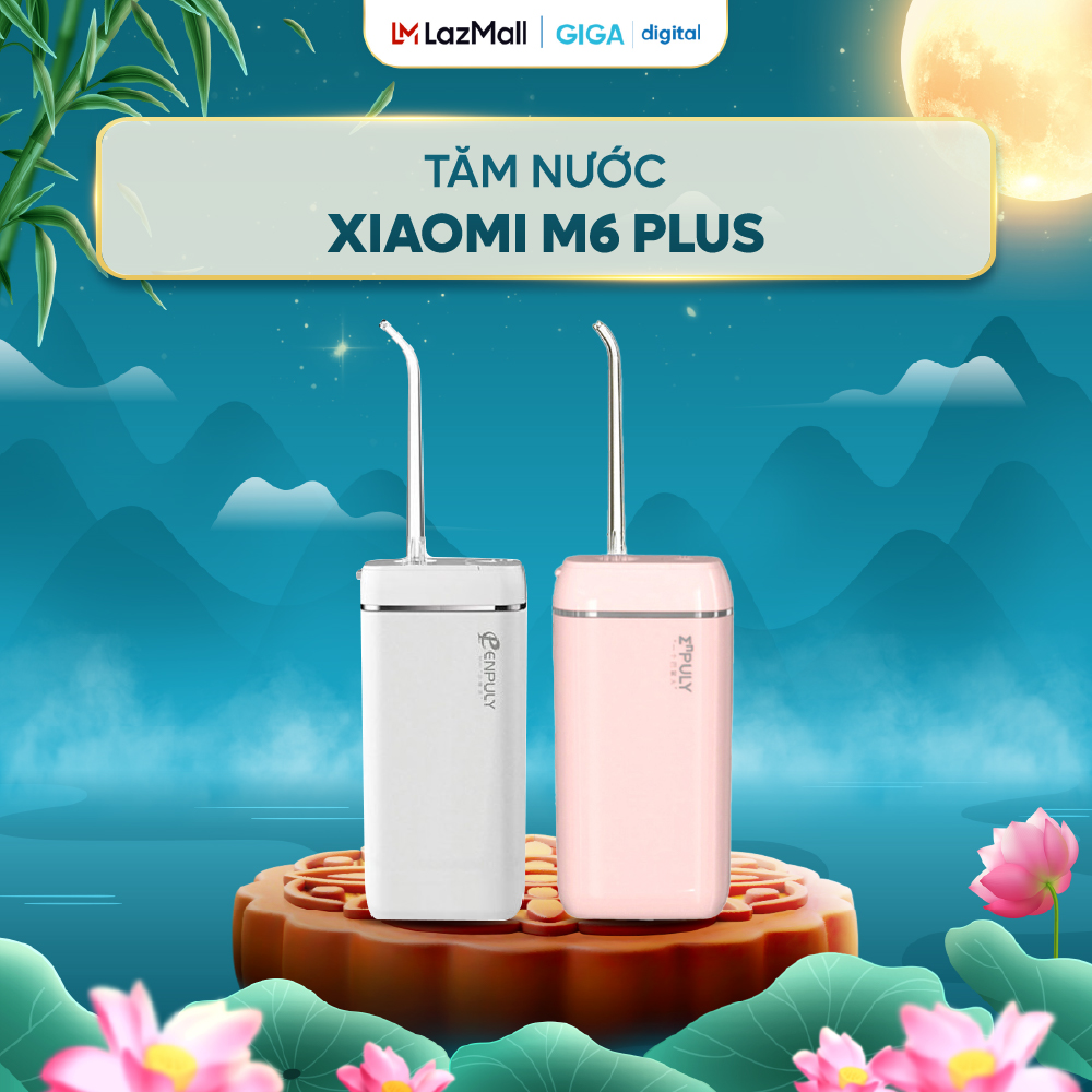 [ Hỏa tốc HN - HCM ]  Máy tăm nước Xiaomi ENPULY Mini M6 Plus - Chống nước IPX8 với 3 chế độ làm sạch - Thiết kế nhỏ gọn kèm 2 đầu phun