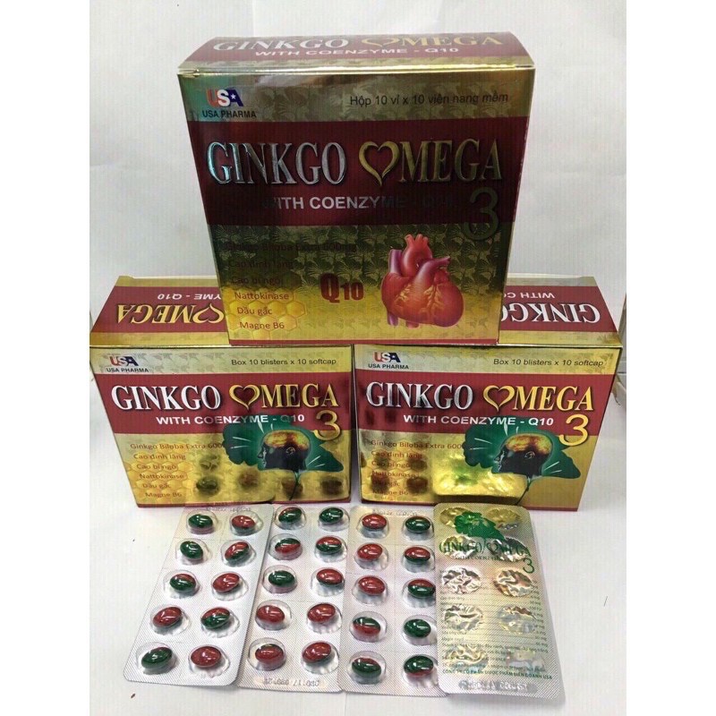 Ginkgo omega 3 viên uống bổ não  100 viên, sản phẩm chất lượng, đảm bảo an toàn sức khỏe người sử dụng, cam kết hàng giống hình