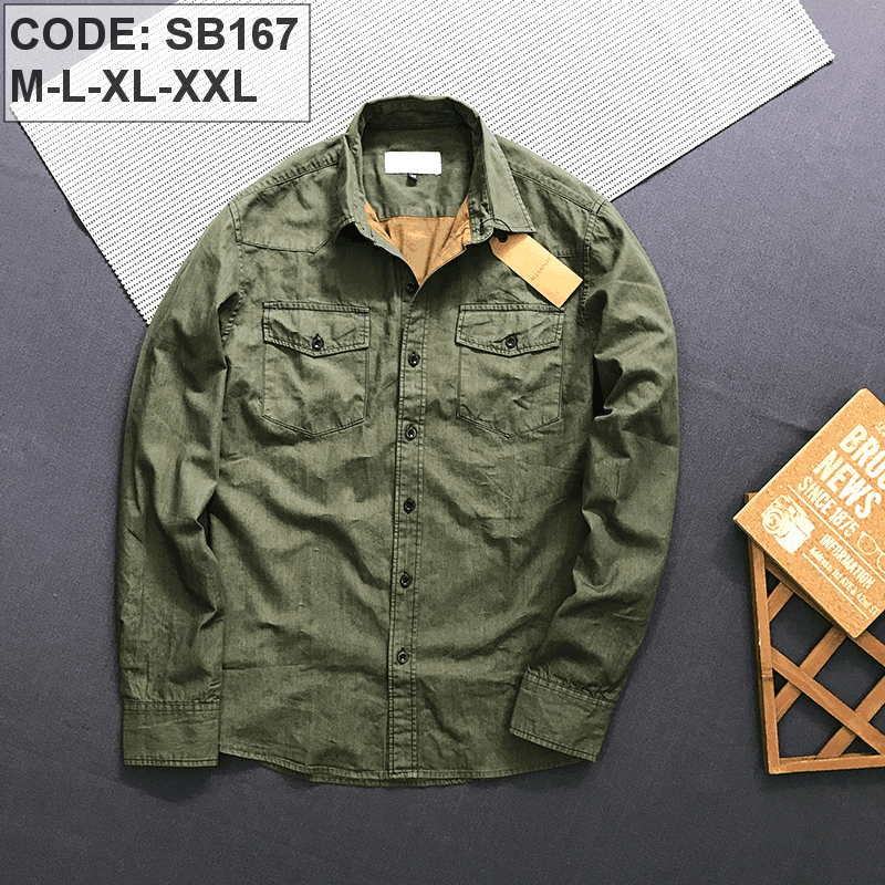 Áo sơ mi denim dài tay nam ....size L