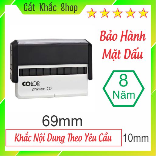 Khắc con dấu nội dung thông tin dài thương hiệu colop hàng chính hãng