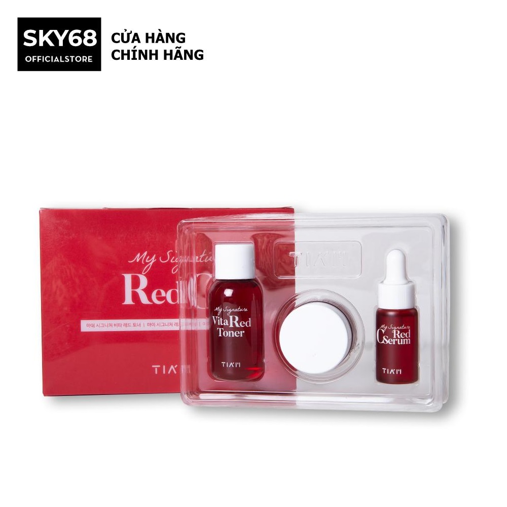 Bộ Kit 3 Món Dưỡng Trắng Sáng Da Tia'm My Signature Red C ( Mini )