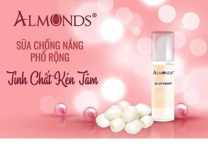 ✅chính hãng✅ sữa chống nắng kén tằm almonds spf50 + pa ++++ dr.uv smart silk