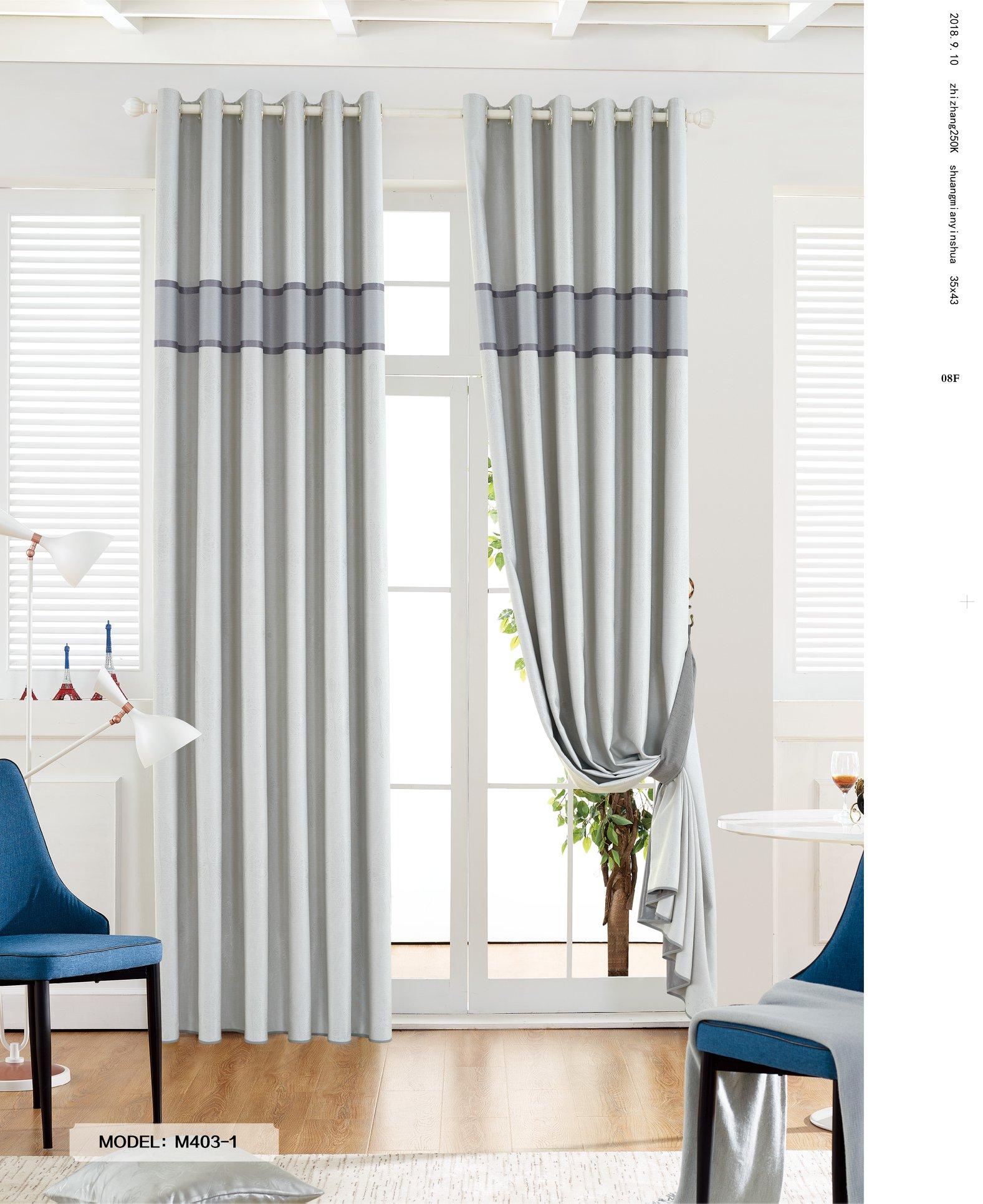 [HCM]Bộ Rèm Màn Cửa Chống Nắng Hàn Quốc - Vải Gấm Giảm Nhiệt - Giảm Tiếng Ồn - Ngang 200 cm Cao 270 cm - Vải gấm họa tiết  đẹp và chất liệu cao cấp - Kiểu Khoen Ore Cao Cấp 403 [Có may theo kích thước yêu cầu]