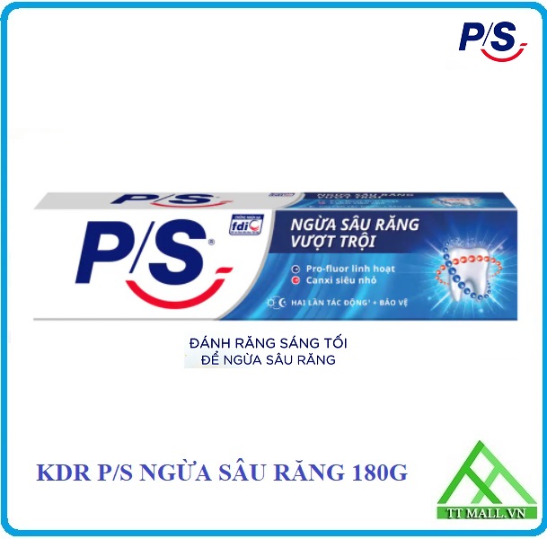 Kem Đánh Răng P/S Ngừa Sâu Răng Vượt Trội 180g