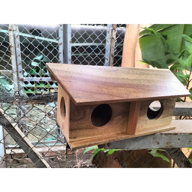 Tổ chim gỗ ổ đẻ chim yến các dòng chim nhỏ 32×15×17cm