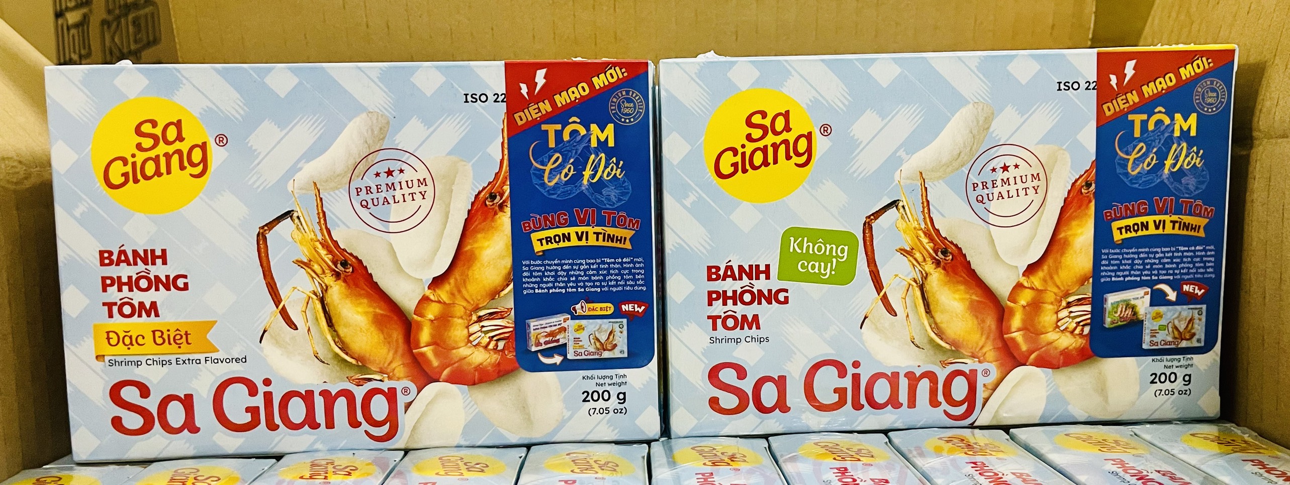 Bánh phồng 1 con tôm/5 con tôm Sa Giang hộp