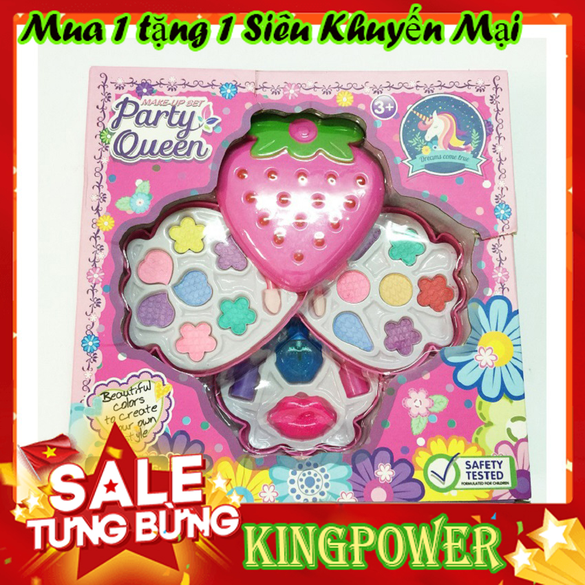 Đồ Chơi Trang Điểm Cho Bé Gái 1018HP KINGPOWER - Trang Điểm Thật Hình Dâu Tây, Màu Hồng Đậm, Nhiều Chi Tiết Mô Phỏng Thật, An Toàn Tuyệt Đối -  Đồ Chơi Trang Điểm Cho Búp Bê, Đồ Chơi Makeup
