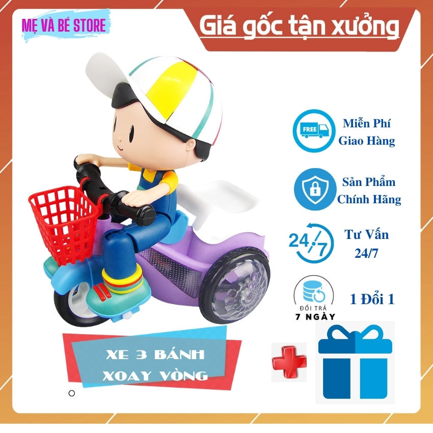 Đồ chơi bé đi xe đạp-có thể xoay vòng 360 độ