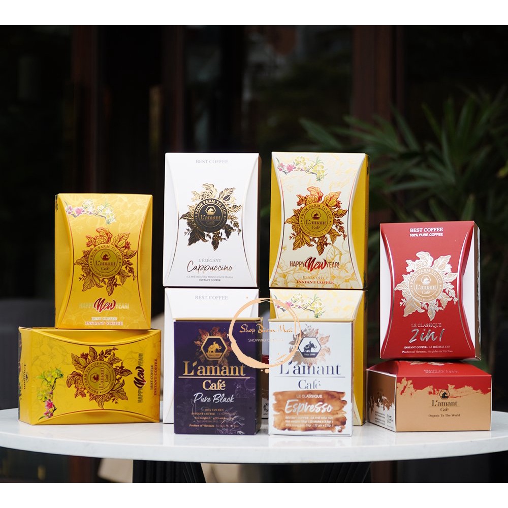 Cà phê hòa tan l'amant cafe nhiều hương vị - phiên bản mới 2023