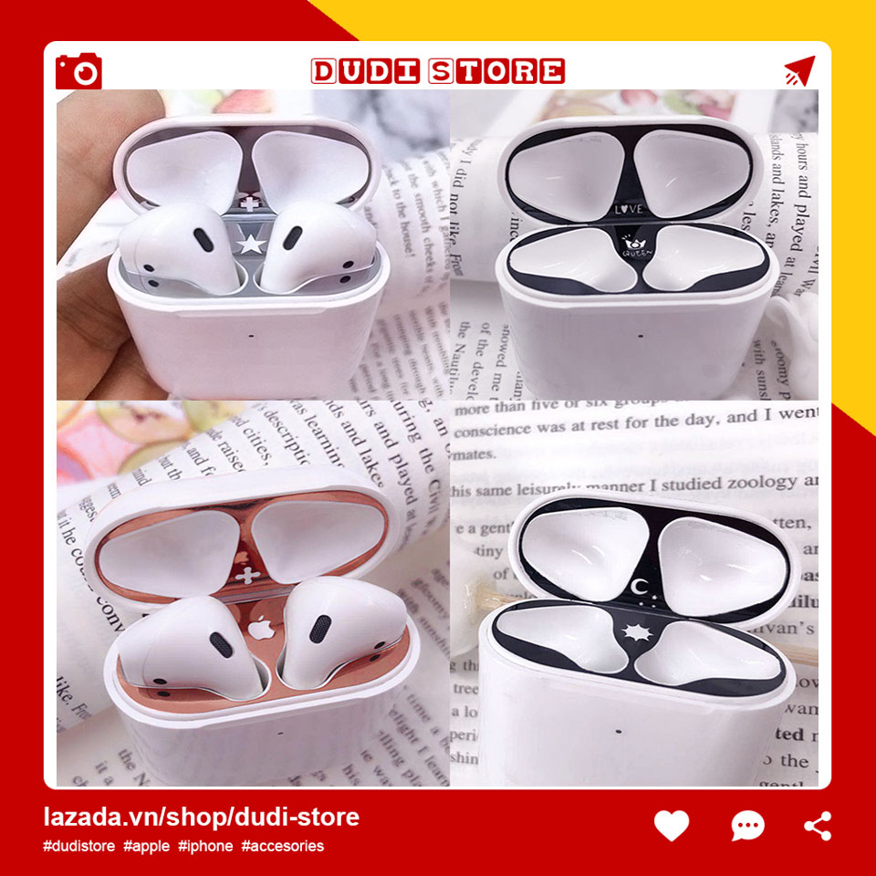 🌳AIRPODS 1 2 3 PRO 🌳Miếng Dán Kim Loại Bảo Vệ Hộp sạc Tai Nghe Bluetooth Airpod Chất Lượng Cao Tính Năng Chống Bụi Bẩn