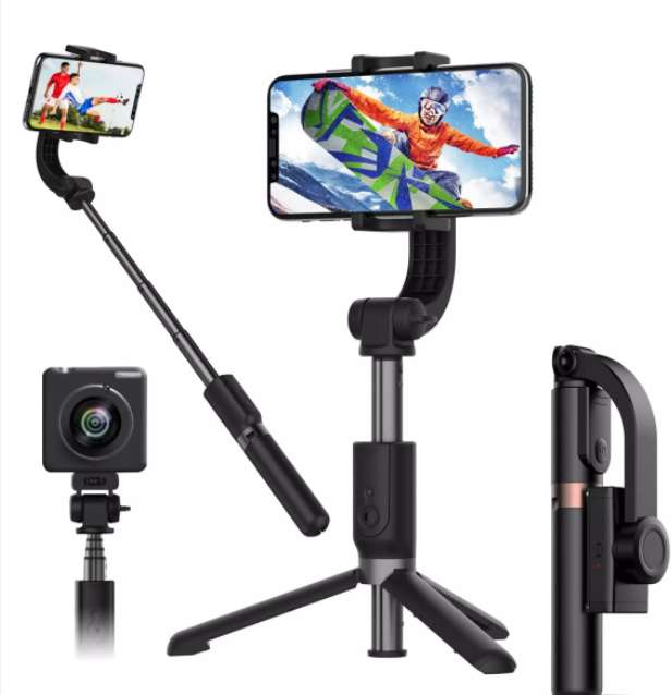[HCM][THIẾT BỊ HỖ TRỢ CHỤP ẢNH]Gậy Tự SướngChống Rung Điện Tử Gimbal L08Tay Cầm Chống Rung Điện Tử Gimbal L08 Có Bluetooth-Gimbal Điện Thoại Chống Rung-Có Chân Đỡ Tự Đứng Gậy Chụp Hình Quay Video Chống Rung Cao Cấp Bh 12 Th