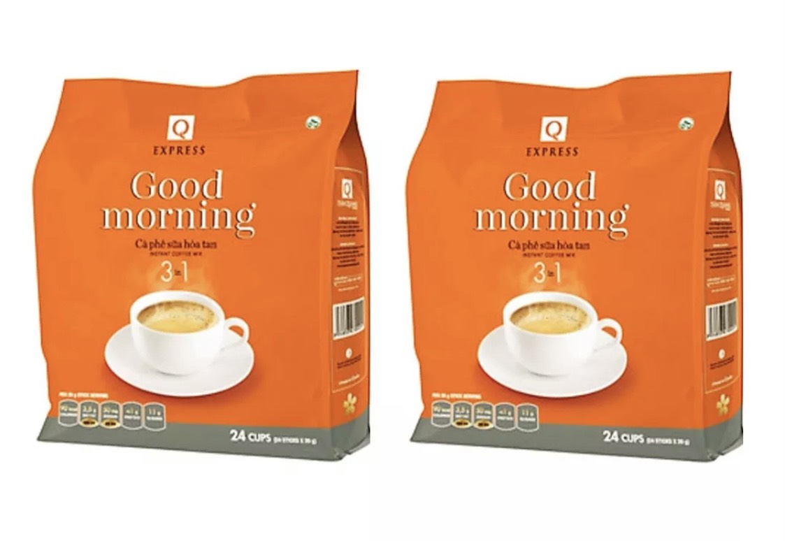 Combo 2 bịch Cafe sữa hòa tan Good Morning Trần Quang 480gr