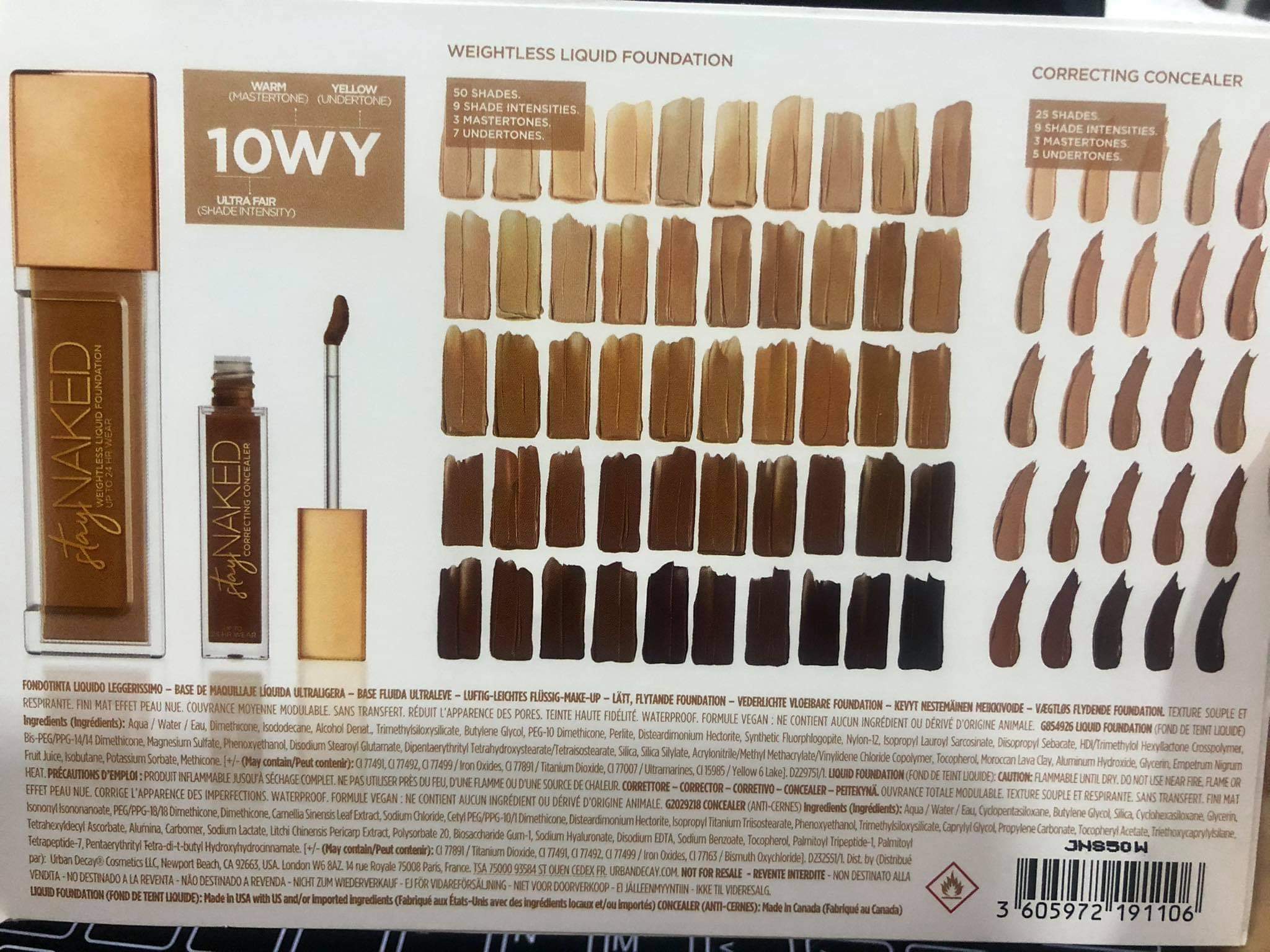 Sample 4 màu Kem Nền UrbanDecay StayNaked Weightless Liquid Foundation