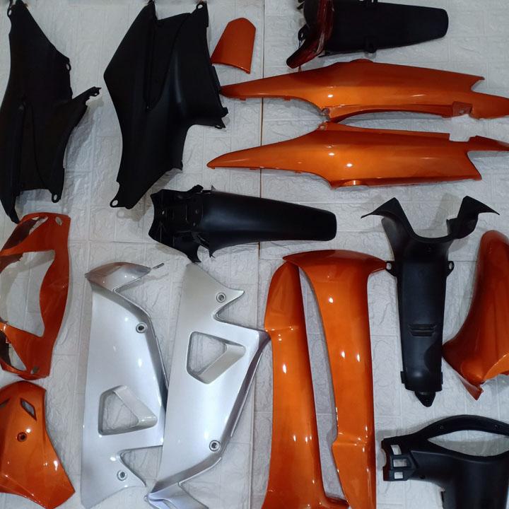 [TẶNG TEM] Dàn áo nhựa xe Wave Alpha , Wave RS , Wave S100 nhựa ABS nguyên sinh màu CAM - có TẶNG BỘ TEM cao cấp, chuyên linh kiện xe máy giá rẻ