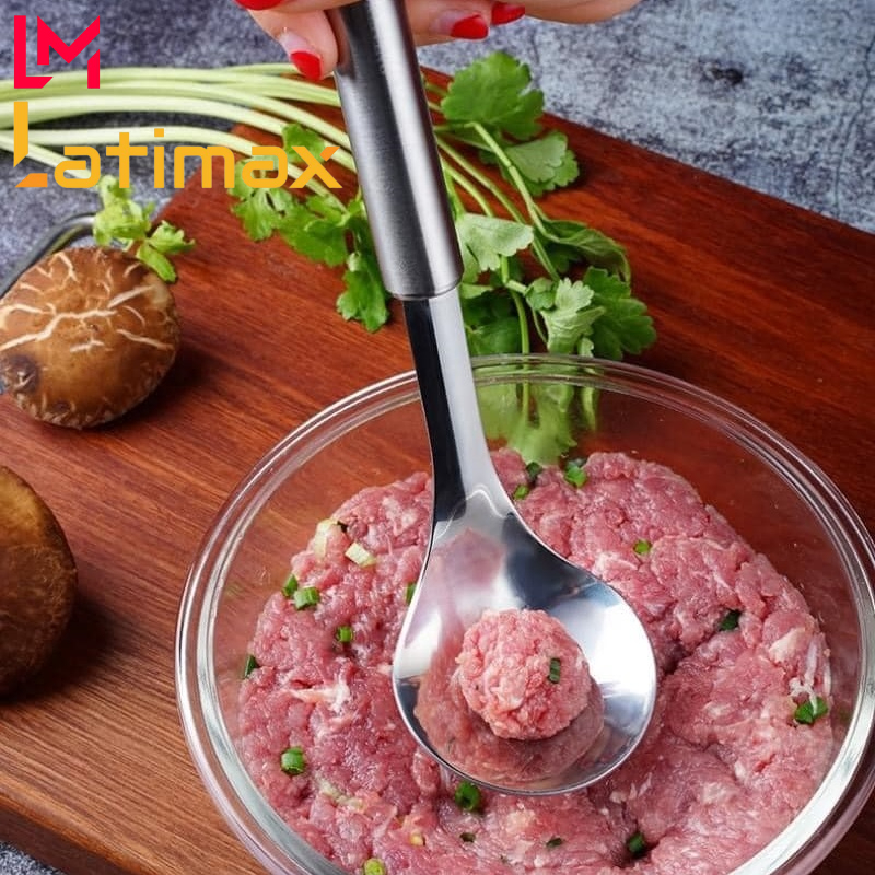 Thìa nặn thịt viên - Dụng cụ nặn thịt viên, nặn mọc, cá viên bằng thép không gỉ Latimax Cao Cấp
