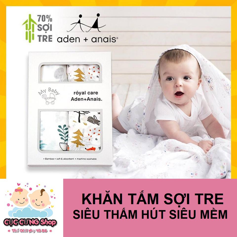 Khăn tắm sợi tre Aden & anai 100% bamboo