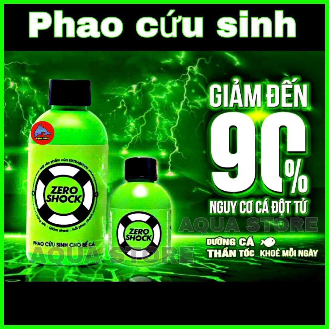 Extra Bio Zero Shock chế phẩm sinh học chống Sốc, giảm Stress, hồi phục Cá Cảnh