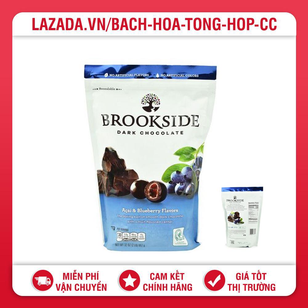 Kẹo socola đen nhân việt quất mỹ brookside dark chocolate 907g