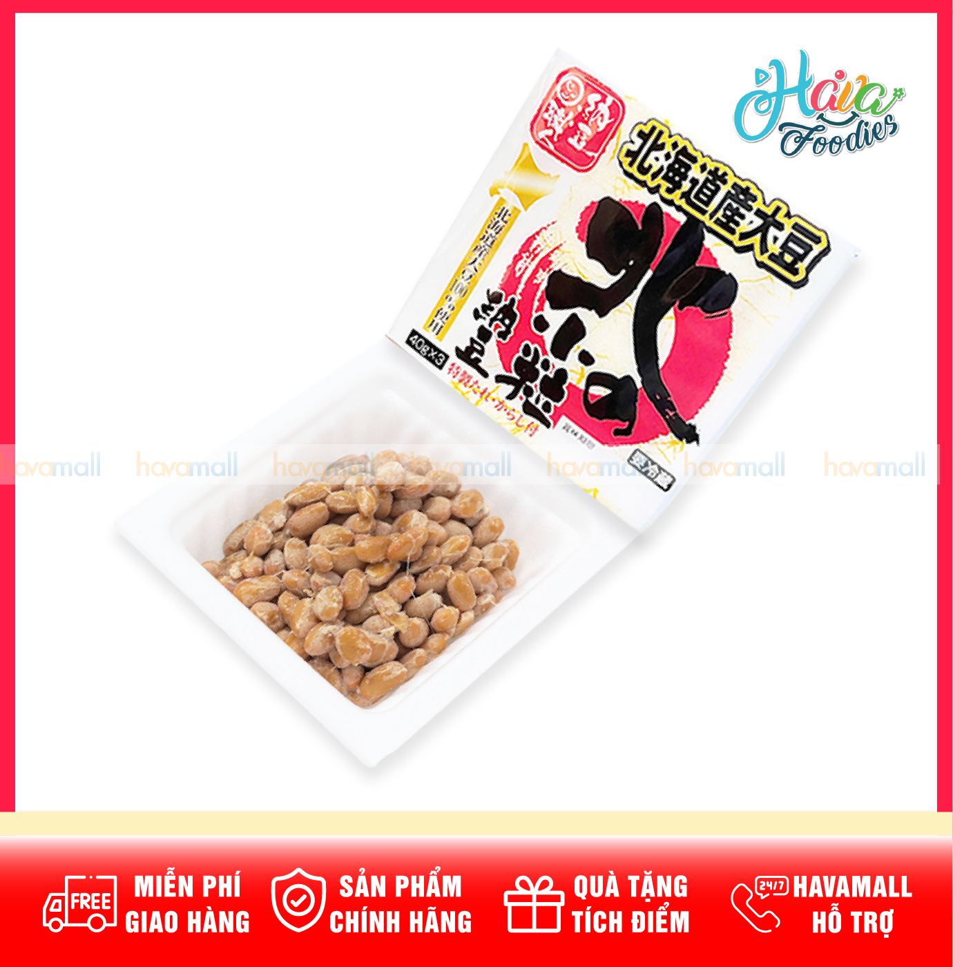 Đậu Nành Lên Men Natto Hạt Nhỏ Nhập Khẩu Nhật Bản Takano Foods 120g (40g x 3) – Hokkaido Small Grain Natto
