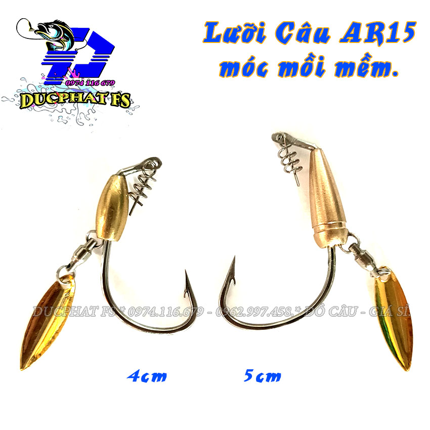 Lưỡi câu cá lóc cao cấp ar15 ,lưỡi câu cá lóc, câu lure cá lóc, chẽm.
