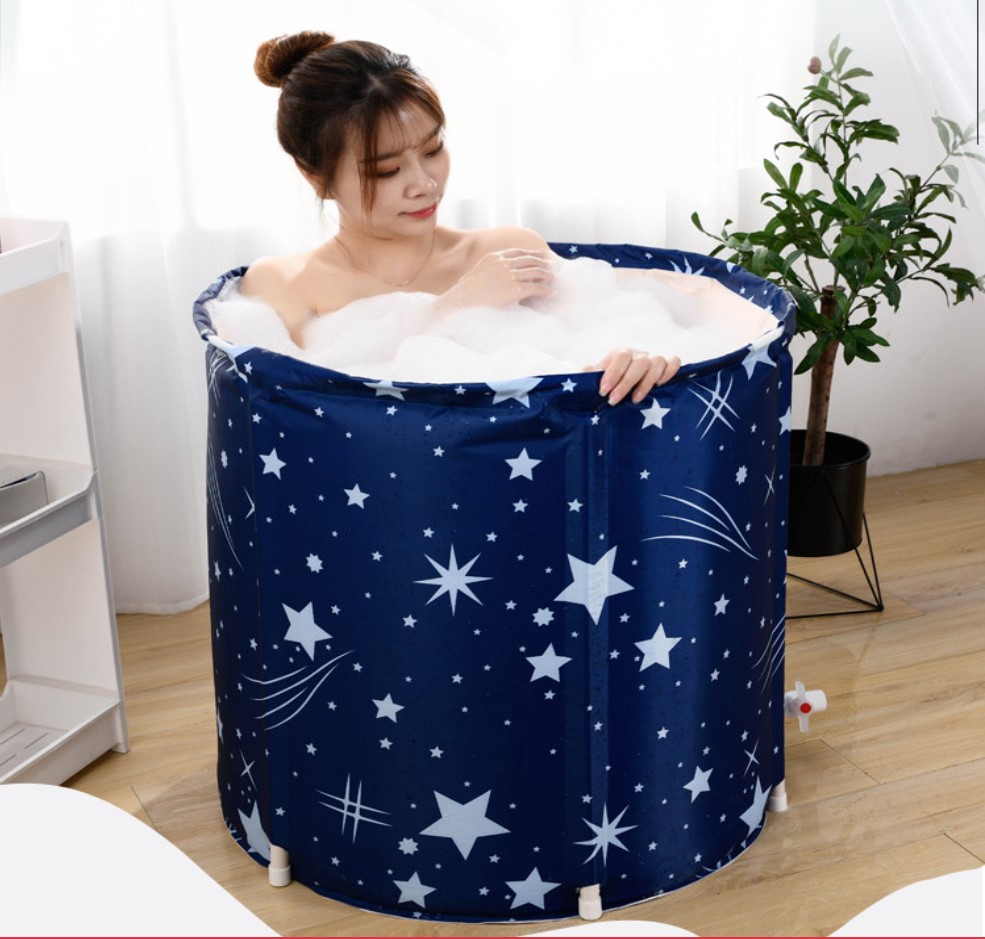 Bồn tắm du lịch gấp gọn người lớn trẻ em thùng tắm hộ gia đình di động giữ nhiệt tốt rất dễ thao tác và vệ sinh giặt rửa