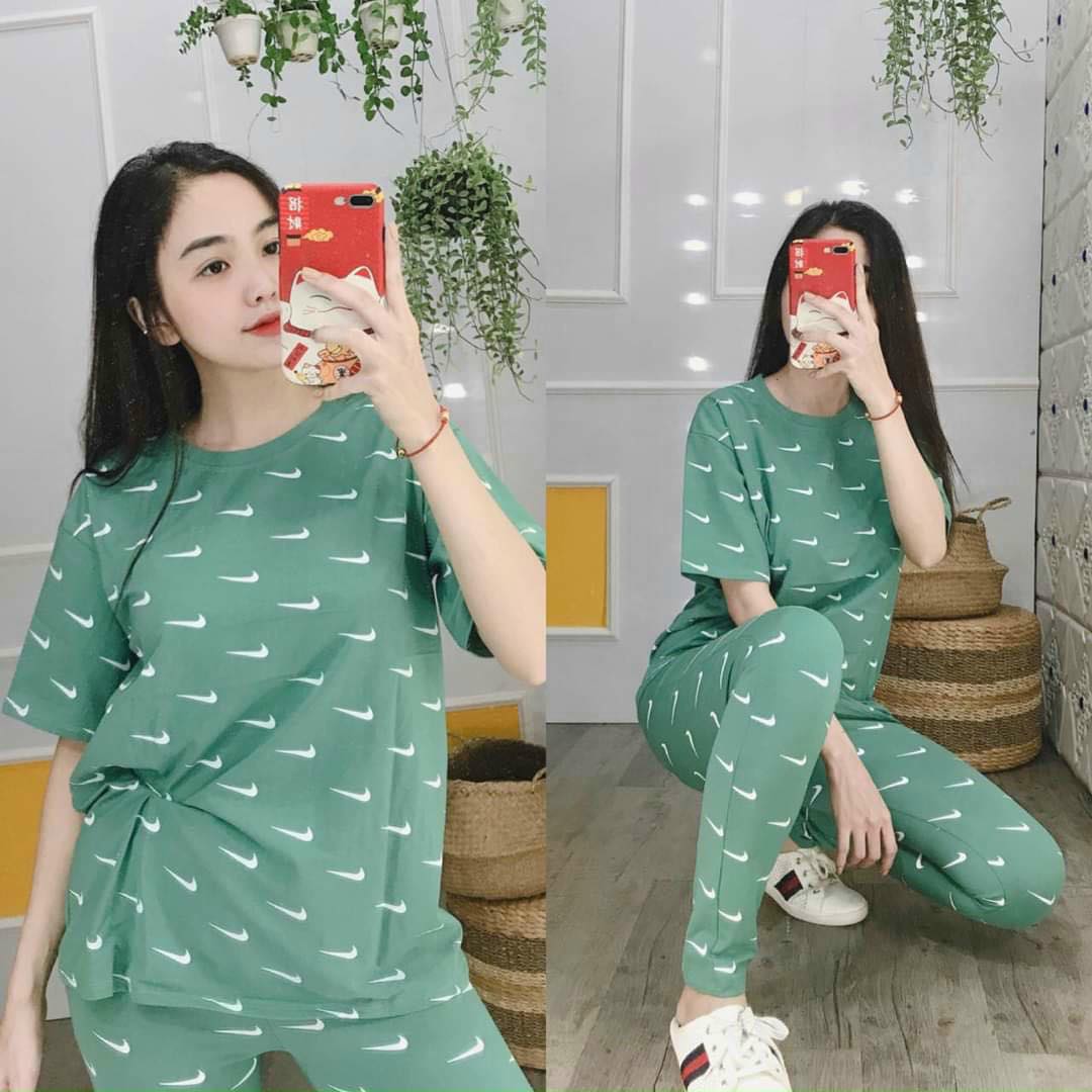 Bộ cotton áo tay ngắn quần dài
