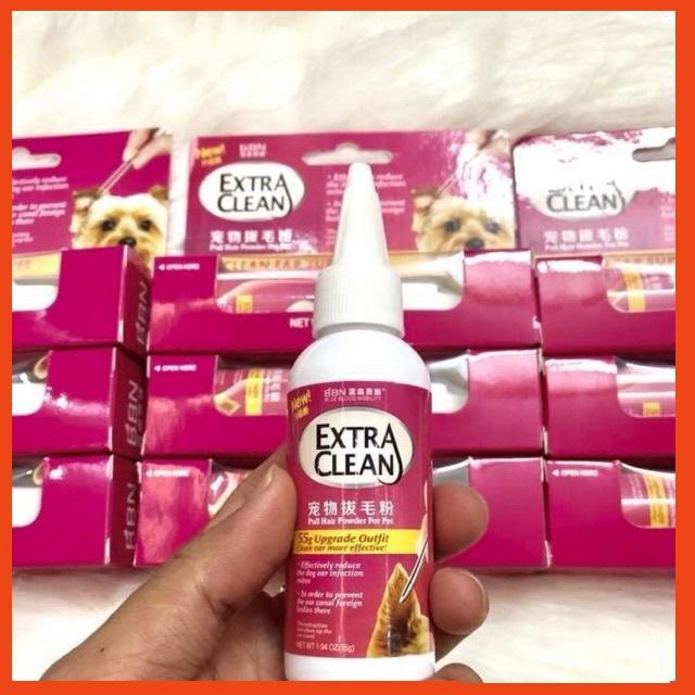 Bột nhổ lông tai cho chó mèo - Extra Clean 55gr, sản phẩm tốt, chất lượng cao, cam kết như hình