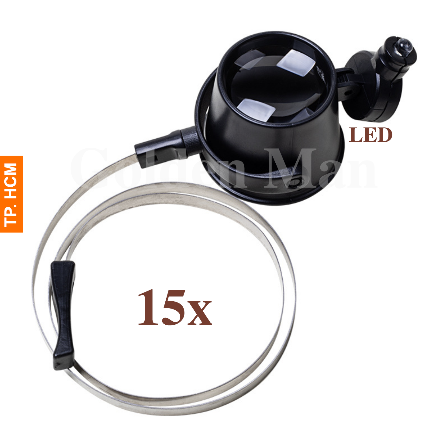 Kính lúp đeo mắt kỹ thuật x15 có đèn LED - dụng cụ sửa đồng hồ magnifier