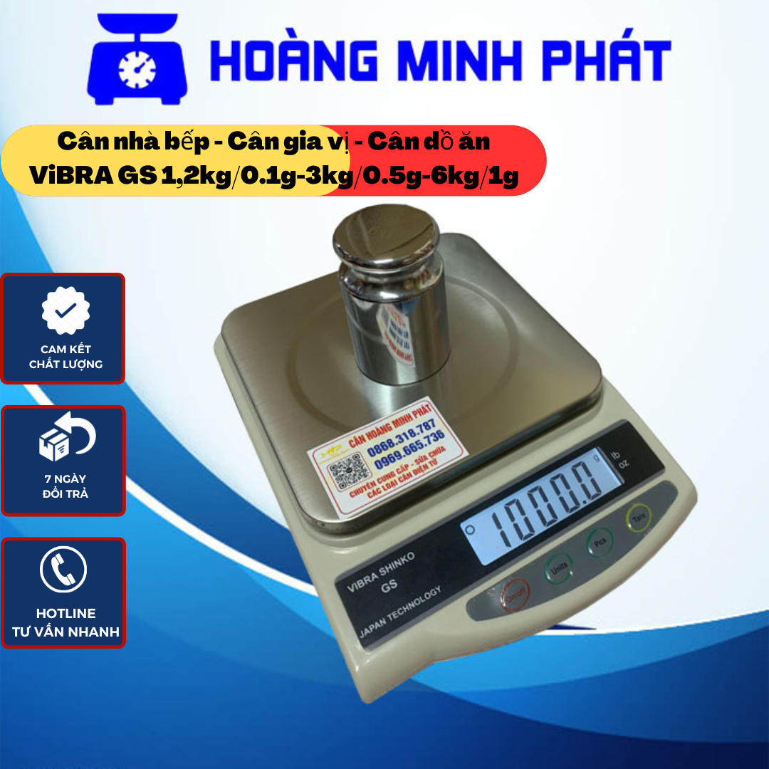 Cân điện tử nhà bếp vibra 6kg 3kg 1kg gs. cân điện tử dùng cho gia đình, nhà hàng