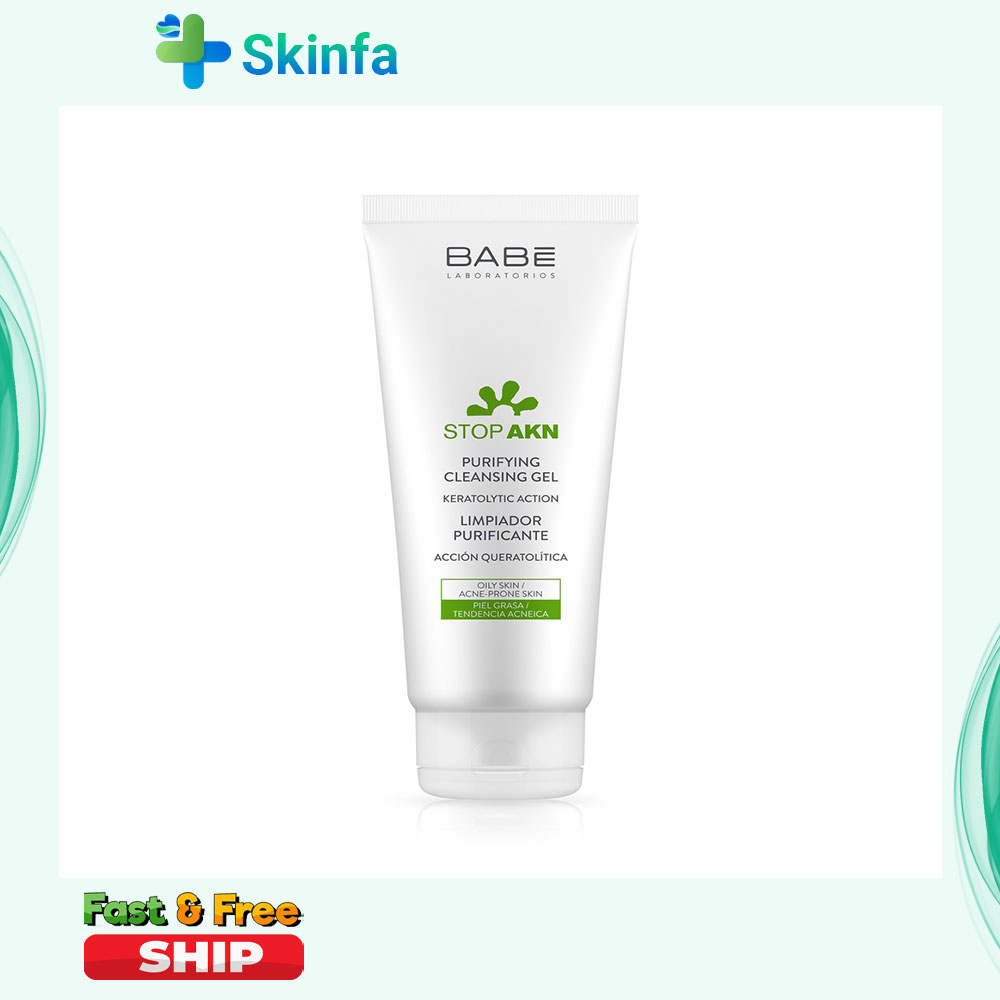 Sữa Rửa Mặt Cho Da Dầu Mụn Babe Stop Akn Purifying Cleansing Gel 200ml